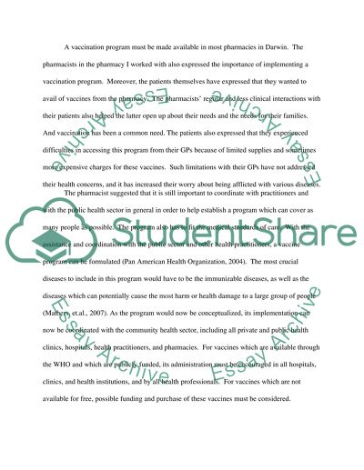 Benefits of the Vaccination Program