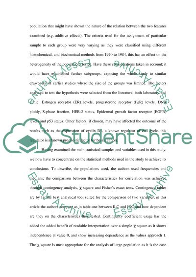 The Link between Biological Features and Clinical Outcome