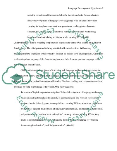 Television and Language Development