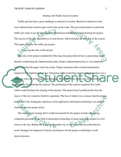 Dealing with Traffic Jams in London