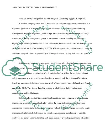 Aviation Safety Management System Program