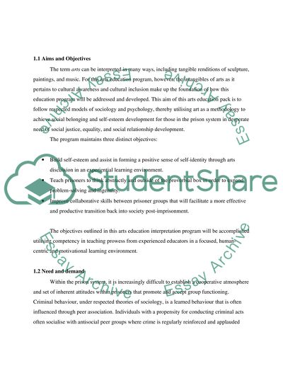 Arts Education as Rehabilitation Activity