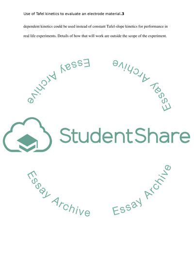An article about using Tafel kinetics to evaluate an electrode material