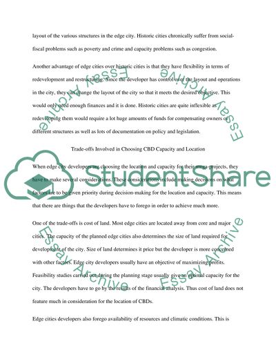 Advantages of Edge Cities