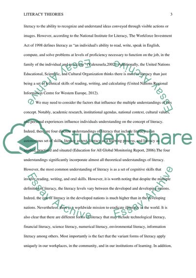 A Synthesis of Current Literacy Theories