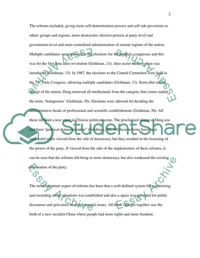 The Main Features of Deng-Era Political Reform