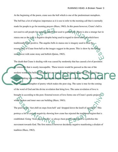 The Biblical Allusions and Echoes in Hart Cranes The Broken Tower