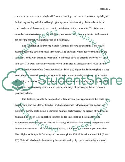 The affect the Porsche plant will have on Atlanta