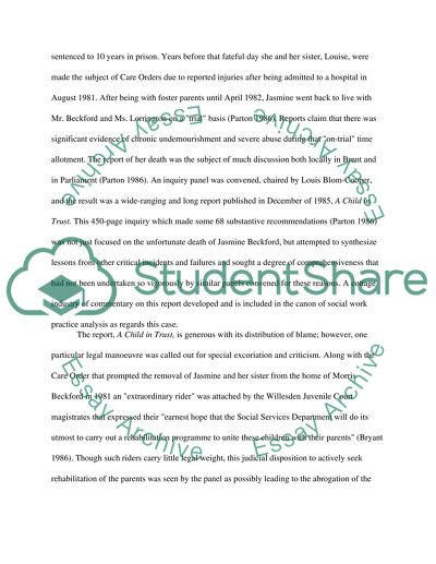 Analysis of the Inquiry of the Jasmine Beckford Affair