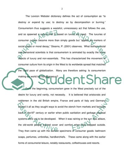 Different Views on Consumerism