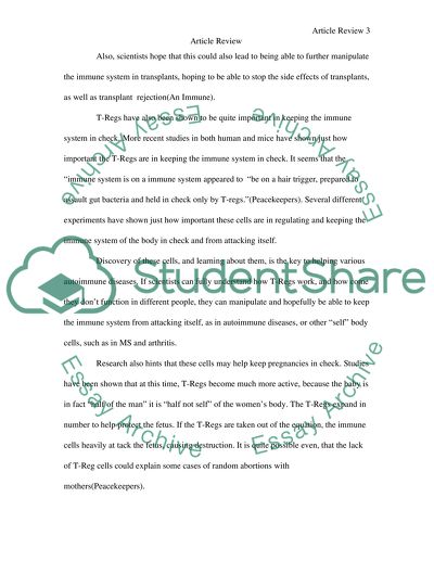 Scientific article review