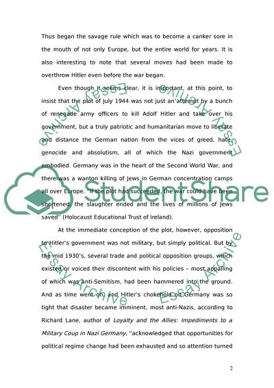 Situation in Germany under Nazi Control