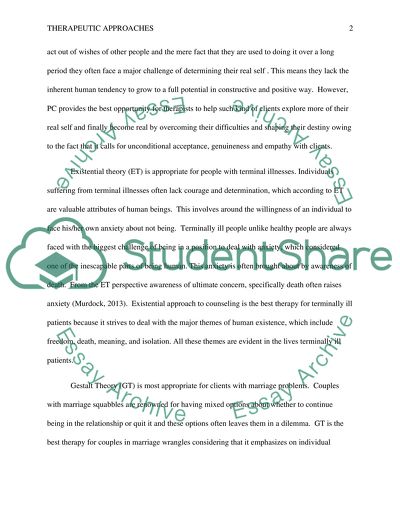 Therapeutic Approaches