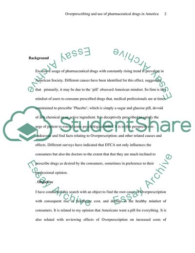 Overprescribing of Pharmaceutical Drugs in America