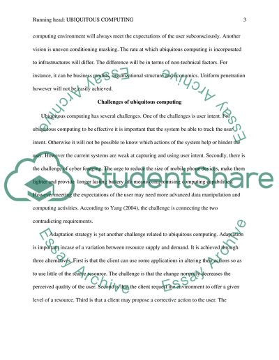 Ubiquitous Computing