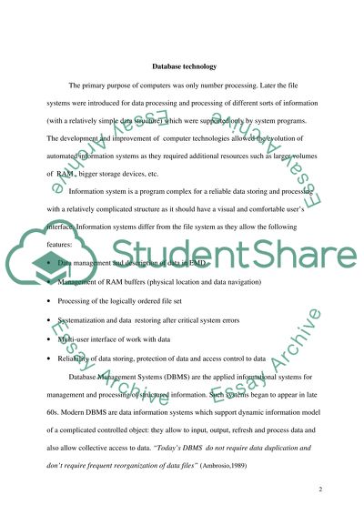 Images and Database Technology