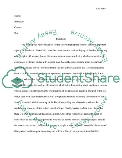 Buddhism as a Religion