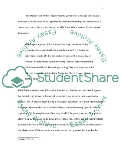 Barthes and Art History