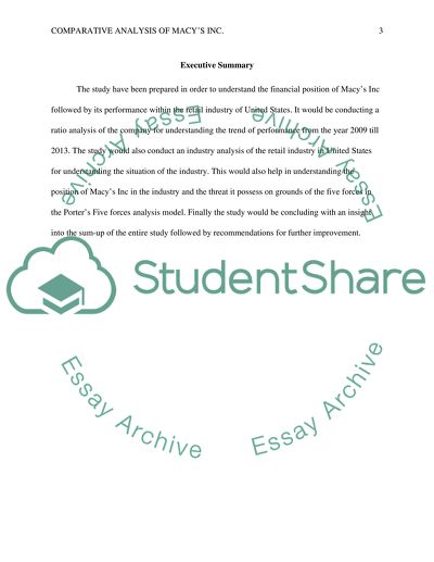 Financial Position of Macys Inc