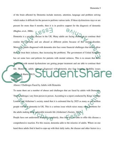 Protection of Vulnerable People with Dementia