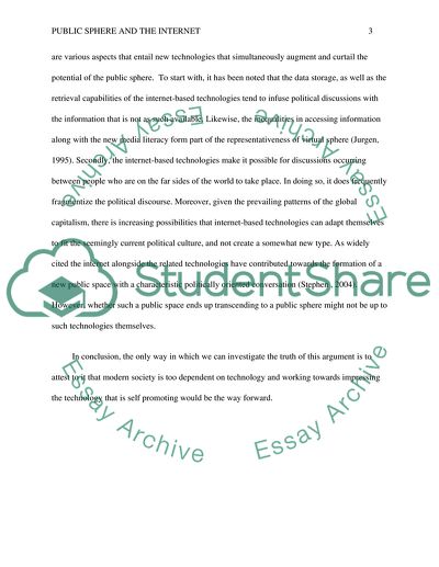 Internet and the Public Sphere