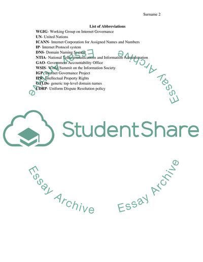 The Role of ICANN in Internet Governance