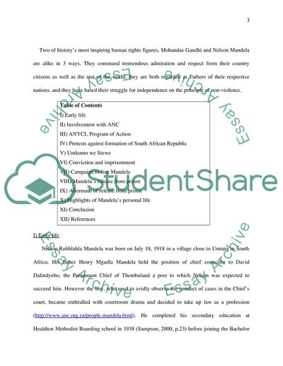 Life and Deeds of Nelson Mandela