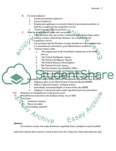 The Whistleblower Protection Act of 1989