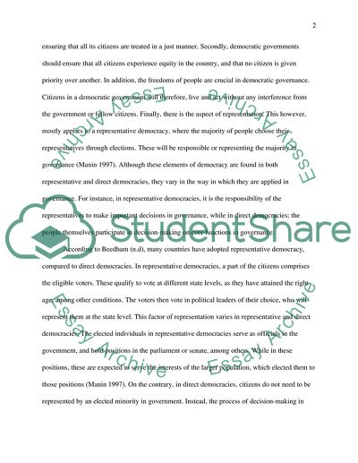 Direct and Representative Democracy