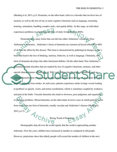 The Rise in Dementia