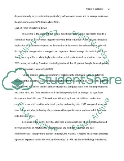 The Application of the Death Penalty