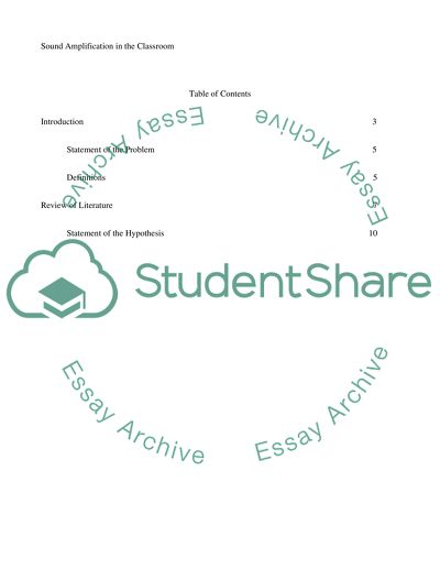 Sound Field Amplification in the Classroom