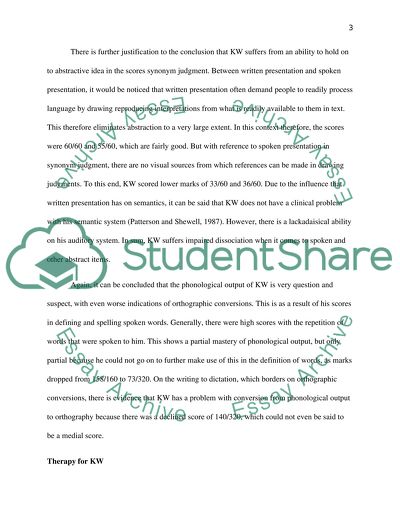 Language Processing Deficiency