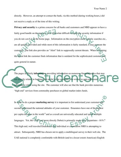 Ecommerce Assignment (National Bank of Dubai)