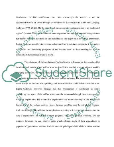 Welfare States And Their Classification