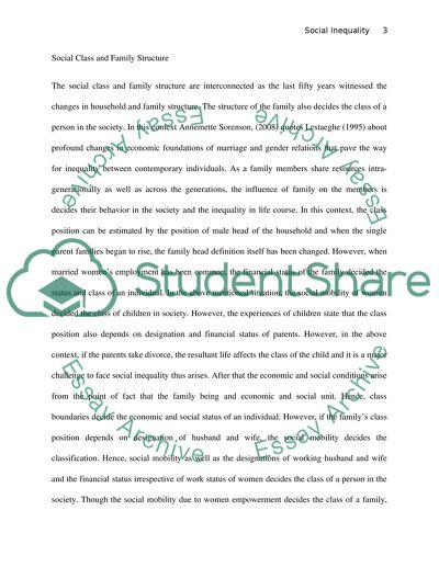 Perspective of Social Inequality