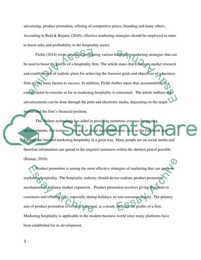 Human resources in hospitality & Marketing Hospitality