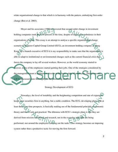 Strategy Development of ECG