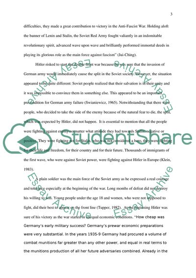 The Reasons for the Eventual Soviet Victory over Nazi Germany