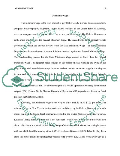 Why Minimum Wage Is Not Enough in the City of New York