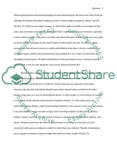 In this paper, I argue that our government ought not redistribute wealth
