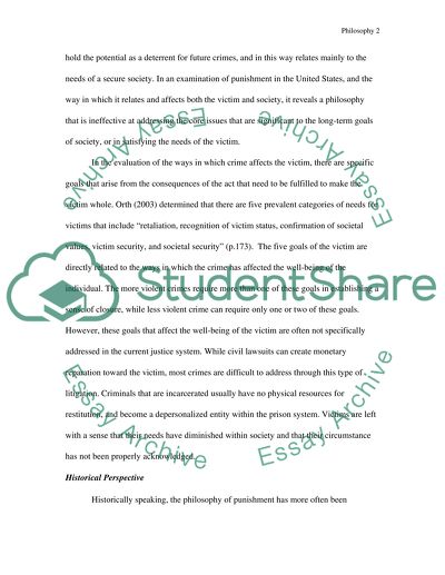 The Philosophy of Punishment for Criminals