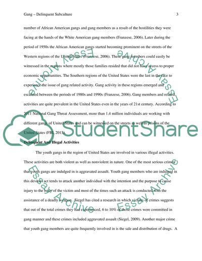 Gangs: Delinquent Youth Subculture