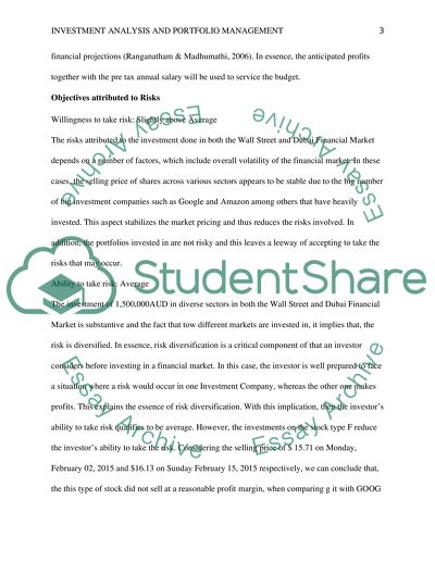 Investment analysis and portfolio management