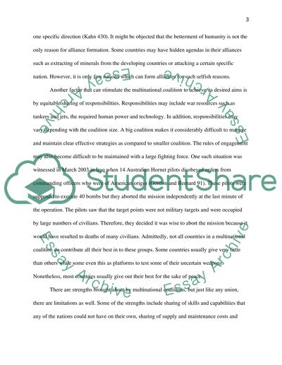 Strengths and Limitations of Multinational Coalitions: The Gulf War