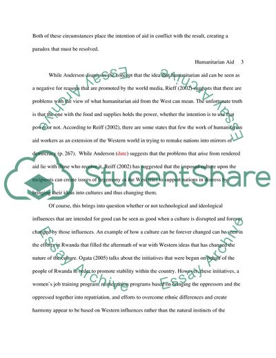 Humanitarian Action Aid: Conflicting Issues