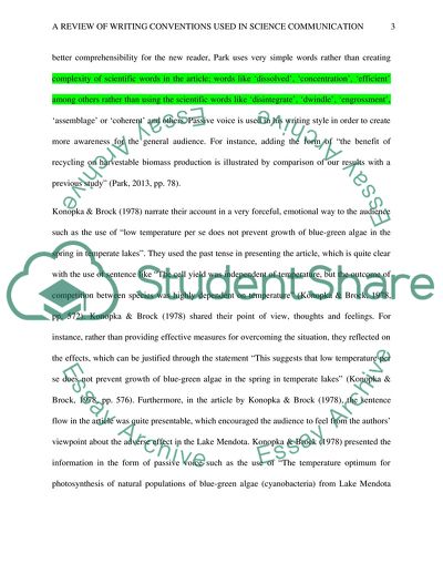Writing Conventions Used In Science Communication