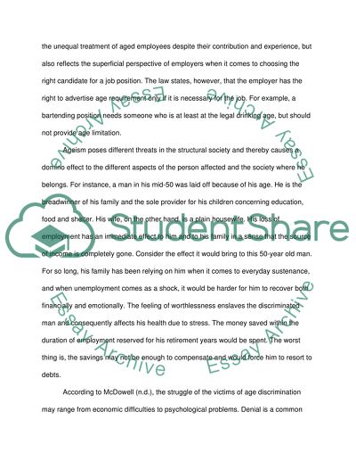 Age Discrimination in the Society