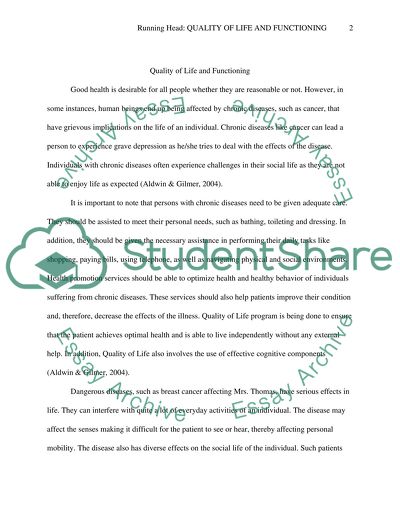 Quality of Life and Functioning