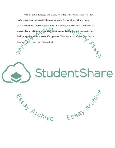 Analysis of Mark Twain Opening